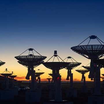 Observatory Antenna In The Sunset